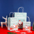 Custom Full Color Printing Christmas Kraft Gift Paper Bag